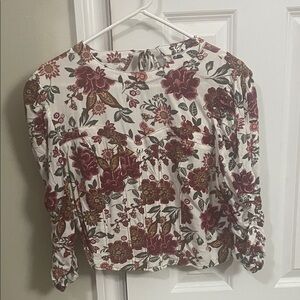 SO Women's Floral Fitted Crop Top
